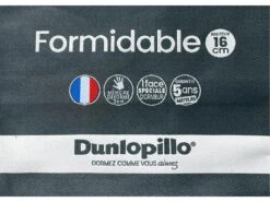 Canapé 3 Places Convertible Express En Velours CALITO - Anthracite - Couchage 140 Cm - Matelas 16 Cm Avec Mousse à Mémoire De Forme DUNLOPILLO -Deco.fr Soldes Boutique canape 14371189