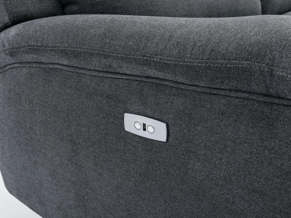 Canapé 2 Places Relax électrique En Tissu Anthracite URSULA II 7 Canapé 2 Places Relax électrique En Tissu Anthracite URSULA II – Image 7