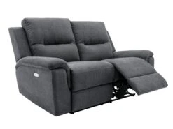 Canapé 2 Places Relax électrique En Tissu Anthracite URSULA II 12 Canapé 2 Places Relax électrique En Tissu Anthracite URSULA II -Deco.fr Soldes Boutique canape 14455361