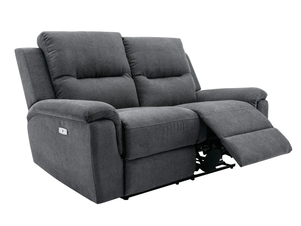 Canapé 2 Places Relax électrique En Tissu Anthracite URSULA II 4 Canapé 2 Places Relax électrique En Tissu Anthracite URSULA II – Image 4