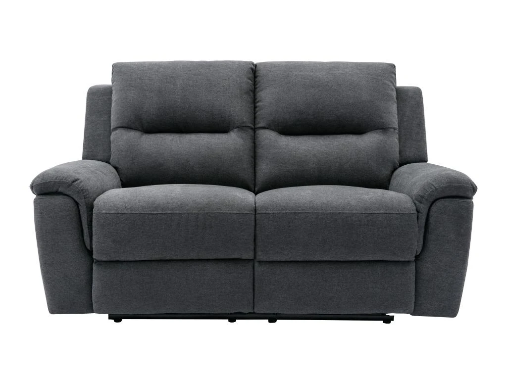 Canapé 2 Places Relax électrique En Tissu Anthracite URSULA II 3 Canapé 2 Places Relax électrique En Tissu Anthracite URSULA II – Image 3