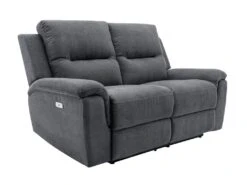 Canapé 2 Places Relax électrique En Tissu Anthracite URSULA II 10 Canapé 2 Places Relax électrique En Tissu Anthracite URSULA II -Deco.fr Soldes Boutique canape 14455365