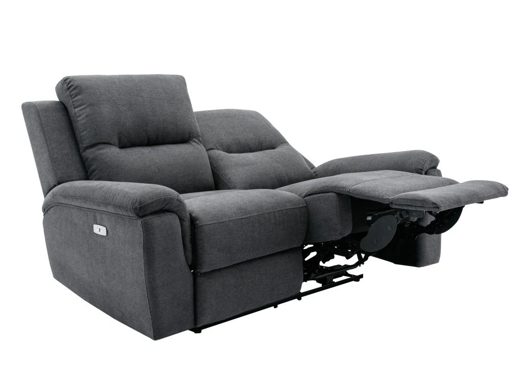 Canapé 2 Places Relax électrique En Tissu Anthracite URSULA II 5 Canapé 2 Places Relax électrique En Tissu Anthracite URSULA II – Image 5