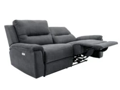 Canapé 3 Places Relax électrique En Tissu Anthracite URSULA II 13 Canapé 3 Places Relax électrique En Tissu Anthracite URSULA II -Deco.fr Soldes Boutique canape 14455375