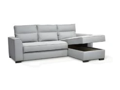 Canapé Angle Convertible Réversible 4 Places MONTREAL - Tissu Gris Clair - L 247 X P 158 X H 92 Cm -Deco.fr Soldes Boutique canape 14606979
