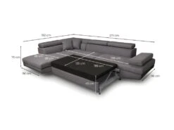 Canapé D'angle RIO Convertible Avec Coffre En Microfibre - Angle Droit, Gris 19 Canapé D'angle RIO Convertible Avec Coffre En Microfibre - Angle Droit, Gris -Deco.fr Soldes Boutique canape 14641193