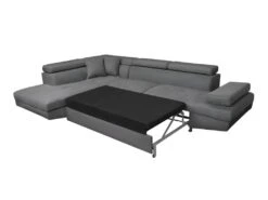 Canapé D'angle RIO Convertible Avec Coffre En Microfibre - Angle Gauche, Gris -Deco.fr Soldes Boutique canape 14641257