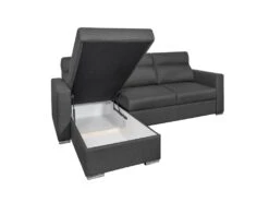 Canapé D'angle KEI Réversible Convertible En Tissu - Gris Anthracite -Deco.fr Soldes Boutique canape 14647149