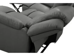 Canapé Relaxation 3 Places Simili Cuir DETENTE - Gris -Deco.fr Soldes Boutique canape 14650125