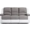 Canapé Relaxation 3 Places Microfibre Et Simili DETENTE - Blanc Et Gris 11 Canapé Relaxation 3 Places Microfibre Et Simili DETENTE - Blanc Et Gris -Deco.fr Soldes Boutique canape 14650141