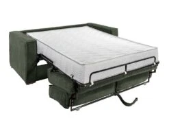 Canapé 3 Places Convertible Express En Velours Côtelé Vert Sapin - Couchage 140 Cm - Matelas 22 Cm LORETO -Deco.fr Soldes Boutique canape 14806361