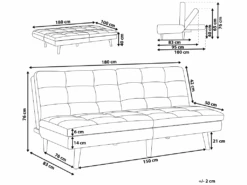 Canapé Convertible 3 Places En Tissu Gris RONNE 12 Canapé Convertible 3 Places En Tissu Gris RONNE -Deco.fr Soldes Boutique canape 14825627