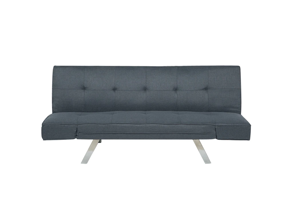 Canapé Convertible 3 Places En Tissu Bleu Foncé BRISTOL 2 Canapé Convertible 3 Places En Tissu Bleu Foncé BRISTOL – Image 2