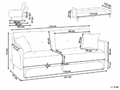 Canapé Convertible 3 Places En Tissu Gris LUCAN -Deco.fr Soldes Boutique canape 14826215