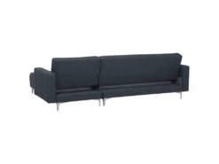 Canapé Angle Gauche Convertible En Tissu Gris Foncé 4 Places Avec Pouf ABERDEEN -Deco.fr Soldes Boutique canape 14826623