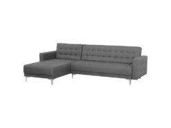 Canapé Angle Droite Convertible En Tissu Gris 4 Places ABERDEEN -Deco.fr Soldes Boutique canape 14826735