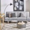 Canapé Convertible 2 Places En Tissu Gris Clair YORK -Deco.fr Soldes Boutique canape 14826803