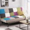Canapé Convertible 3 Places En Tissu Patchwork LEEDS -Deco.fr Soldes Boutique canape 14826917