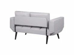 Canapé Convertible 2 Places En Tissu Gris Clair BREKKE -Deco.fr Soldes Boutique canape 14827981