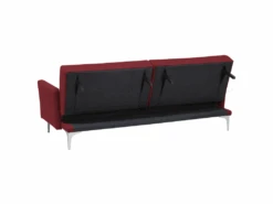 Canapé Convertible 3 Places En Tissu Rouge LUCAN -Deco.fr Soldes Boutique canape 14828495