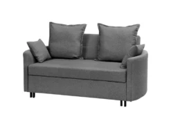 Canapé Convertible 2 Places En Tissu Gris HOVIN -Deco.fr Soldes Boutique canape 14829189
