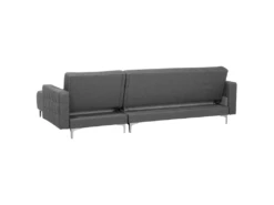 Canapé Angle Gauche Convertible En Tissu Gris Clair 4 Places Avec Pouf ABERDEEN -Deco.fr Soldes Boutique canape 14876769