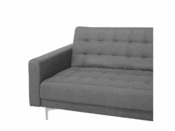 Canapé Angle Gauche Convertible En Tissu Gris Clair 4 Places Avec Pouf ABERDEEN -Deco.fr Soldes Boutique canape 14876773