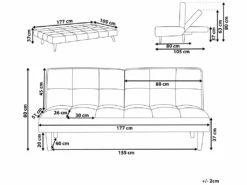 Canapé Convertible 3 Places En Tissu Gris Clair SILJAN 12 Canapé Convertible 3 Places En Tissu Gris Clair SILJAN -Deco.fr Soldes Boutique canape 14878005