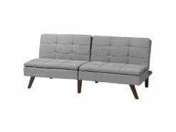 Canapé Convertible 3 Places En Tissu Gris Clair RONNE -Deco.fr Soldes Boutique canape 14878189