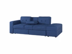 Canapé Convertible 3 Places En Tissu Bleu Marine FALSTER -Deco.fr Soldes Boutique canape 14927721