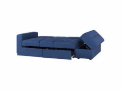 Canapé Convertible 3 Places En Tissu Bleu Marine FALSTER -Deco.fr Soldes Boutique canape 14927727