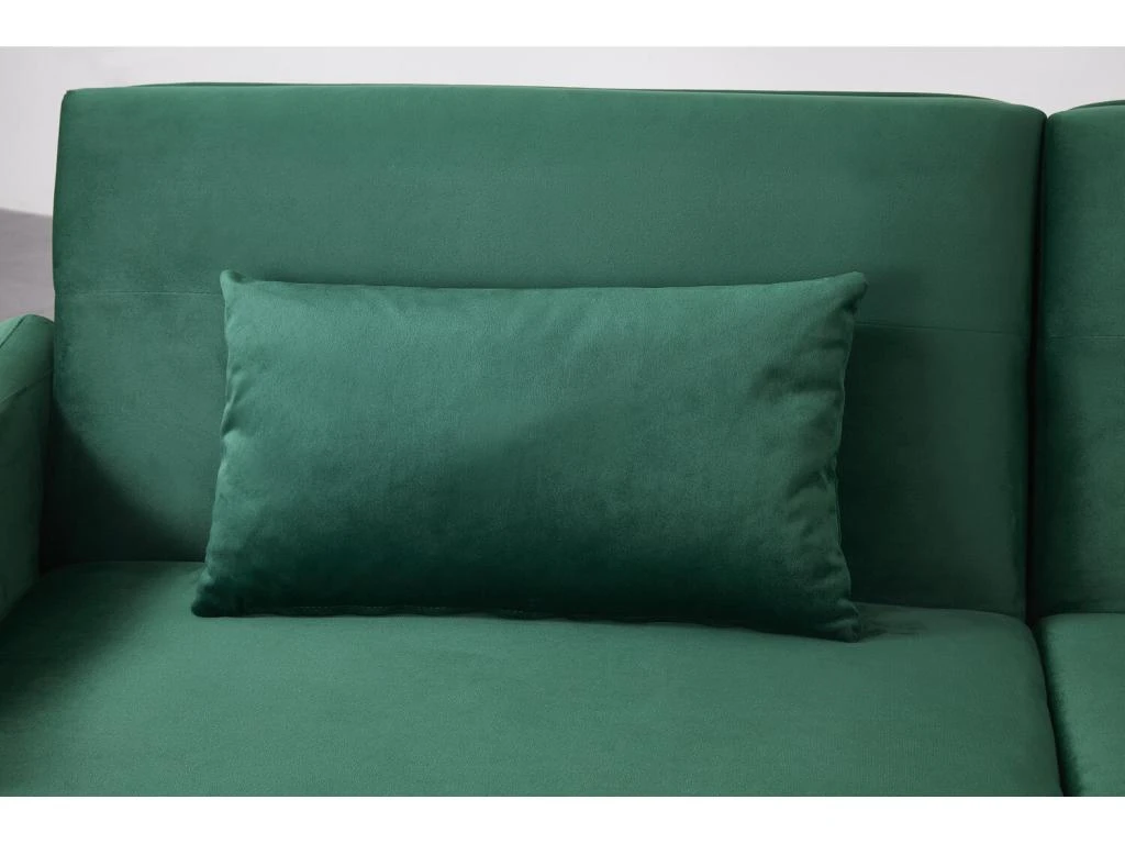 BETTY - Canapé Design Convertible 3 Places En Velours Vert 5 BETTY - Canapé Design Convertible 3 Places En Velours Vert – Image 5