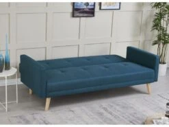 Wooden - Canapé Scandinave Convertible 3 Places Bleu Canard -Deco.fr Soldes Boutique canape 14978695