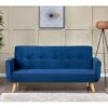 BERLIN - Canapé Scandinave Convertible 3 Places Velours Bleu Nuit -Deco.fr Soldes Boutique canape 15000431