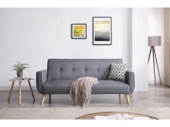 Berlin Gris : Canapé Scandinave Convertible 3 Places Gris 17 Berlin Gris : Canapé Scandinave Convertible 3 Places Gris -Deco.fr Soldes Boutique canape 15000489