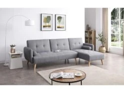 Leskä Gris : Canapé Scandinave Convertible 3 Places Gris 12 Leskä Gris : Canapé Scandinave Convertible 3 Places Gris -Deco.fr Soldes Boutique canape 15000535