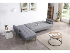 Leskä Gris : Canapé Scandinave Convertible 3 Places Gris 15 Leskä Gris : Canapé Scandinave Convertible 3 Places Gris -Deco.fr Soldes Boutique canape 15000541