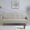 Wooden - Canapé Scandinave Convertible 3 Places Beige