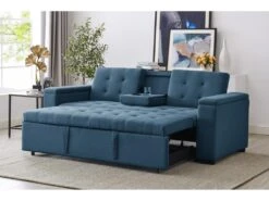 NOHO - Canapé Convertible Bleu Pétrole