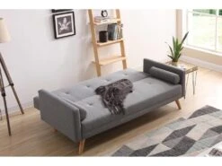 Wooden : Canapé Scandinave Convertible 3 Places Gris 10 Wooden : Canapé Scandinave Convertible 3 Places Gris -Deco.fr Soldes Boutique canape 15000763