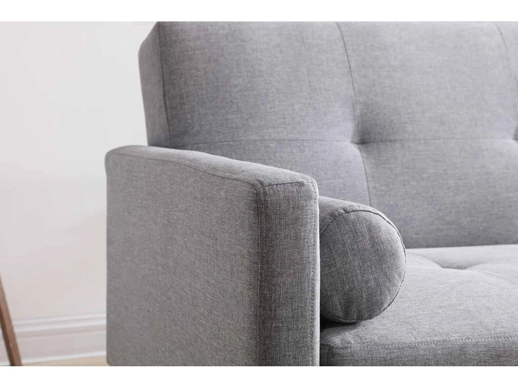 Wooden : Canapé Scandinave Convertible 3 Places Gris 5 Wooden : Canapé Scandinave Convertible 3 Places Gris – Image 5