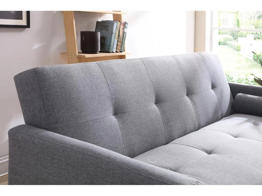 Wooden : Canapé Scandinave Convertible 3 Places Gris 6 Wooden : Canapé Scandinave Convertible 3 Places Gris – Image 6