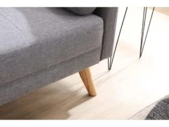 Wooden : Canapé Scandinave Convertible 3 Places Gris 13 Wooden : Canapé Scandinave Convertible 3 Places Gris -Deco.fr Soldes Boutique canape 15000769