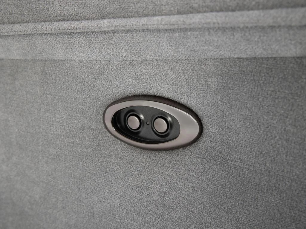 Canapé 2 Places Relax électrique En Tissu Gris BENJAMIN 7 Canapé 2 Places Relax électrique En Tissu Gris BENJAMIN – Image 7