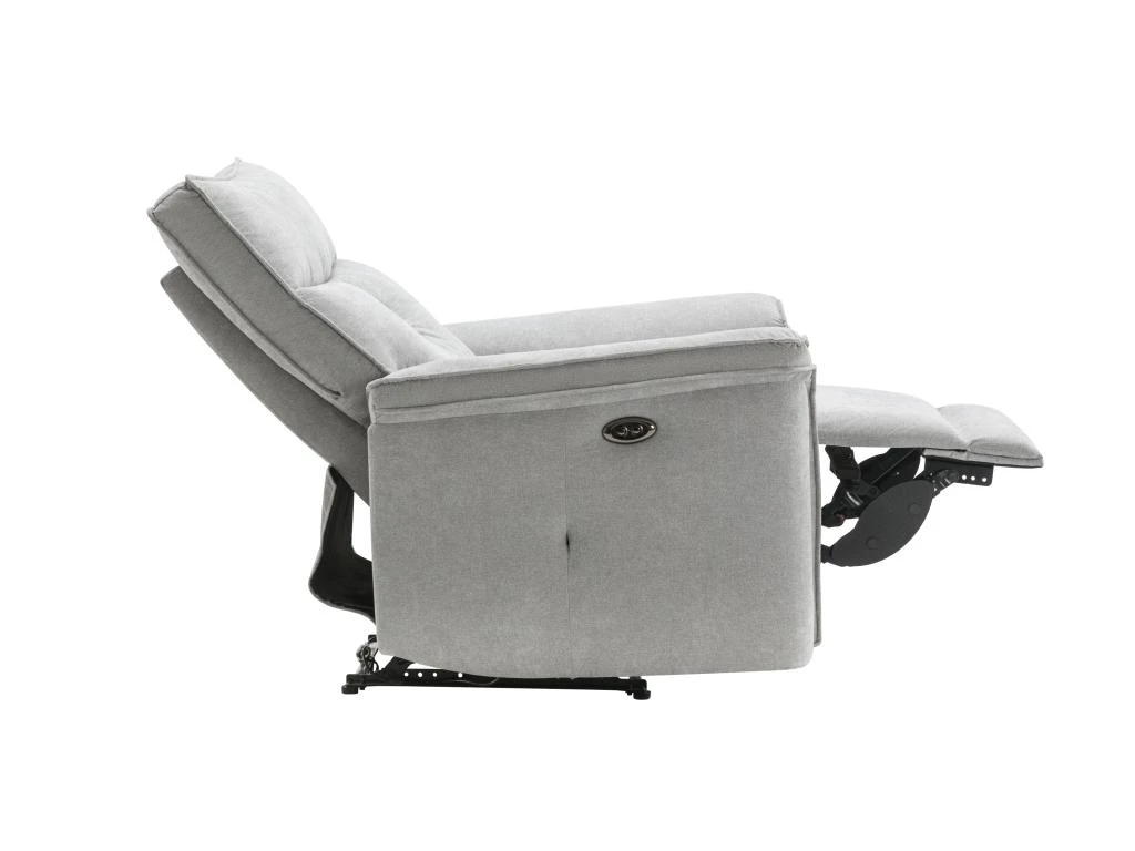 Canapé 2 Places Relax électrique En Tissu Gris BENJAMIN 6 Canapé 2 Places Relax électrique En Tissu Gris BENJAMIN – Image 6