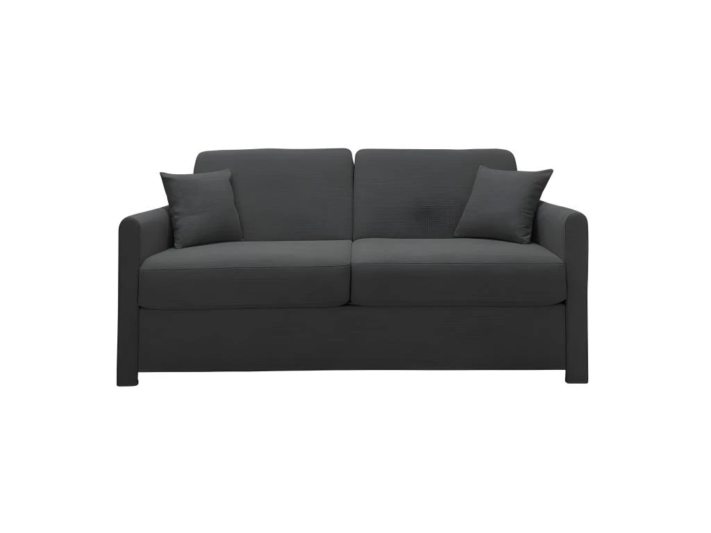 XENON Canapé Convertible 3 Places Gris Ardoise Matelas Dunlopillo 140cm 1 XENON Canapé Convertible 3 Places Gris Ardoise Matelas Dunlopillo 140cm