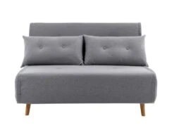 Canapé 2 Places Convertible En Tissu Gris Clair URIBIA -Deco.fr Soldes Boutique canape 15882741