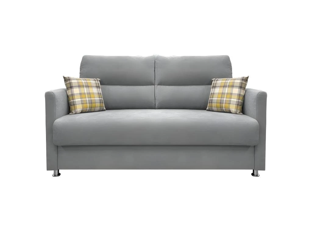 ATOME Canapé Convertible 3 Places Gris Et Coussins à Motifs Matelas Dunlopillo 140cm 1 ATOME Canapé Convertible 3 Places Gris Et Coussins à Motifs Matelas Dunlopillo 140cm