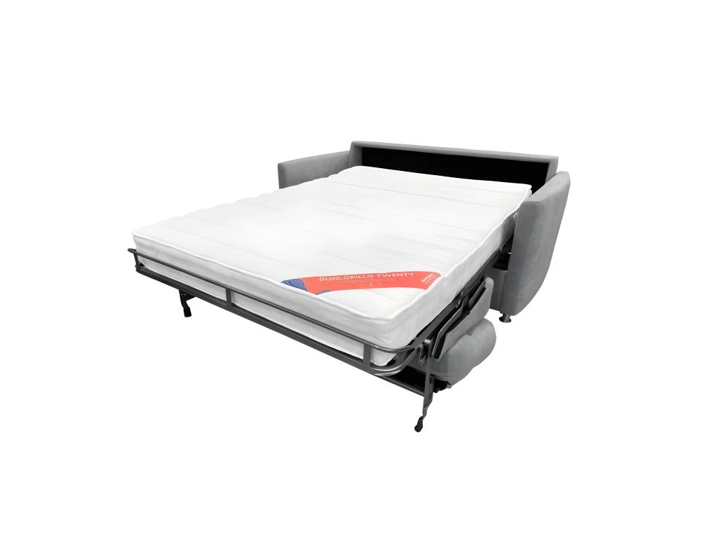 ATOME Canapé Convertible 3 Places Gris Et Coussins à Motifs Matelas Dunlopillo 140cm 8 ATOME Canapé Convertible 3 Places Gris Et Coussins à Motifs Matelas Dunlopillo 140cm – Image 8