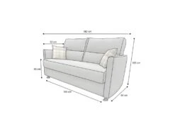 ATOME Canapé Convertible 3 Places Gris Et Coussins à Motifs Matelas Dunlopillo 140cm 17 ATOME Canapé Convertible 3 Places Gris Et Coussins à Motifs Matelas Dunlopillo 140cm -Deco.fr Soldes Boutique canape 15901821